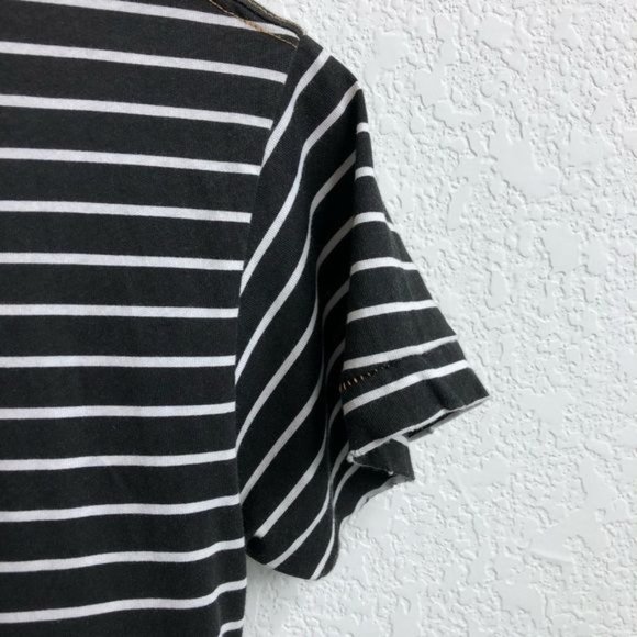 Current/Elliott The Beatnik Striped T Shirt Dress In Vintage Stripe Distressed - Picture 4 of 9